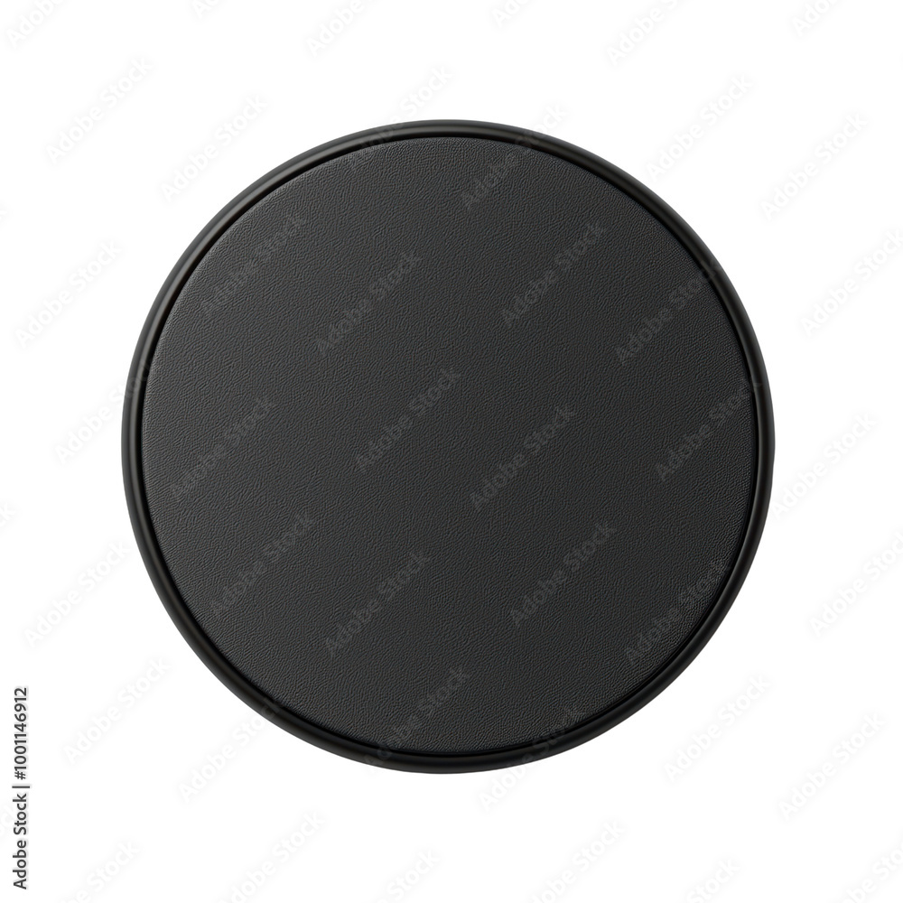 Minimalist black circular surface with textured finish Minimalist black circular surface with textured finish