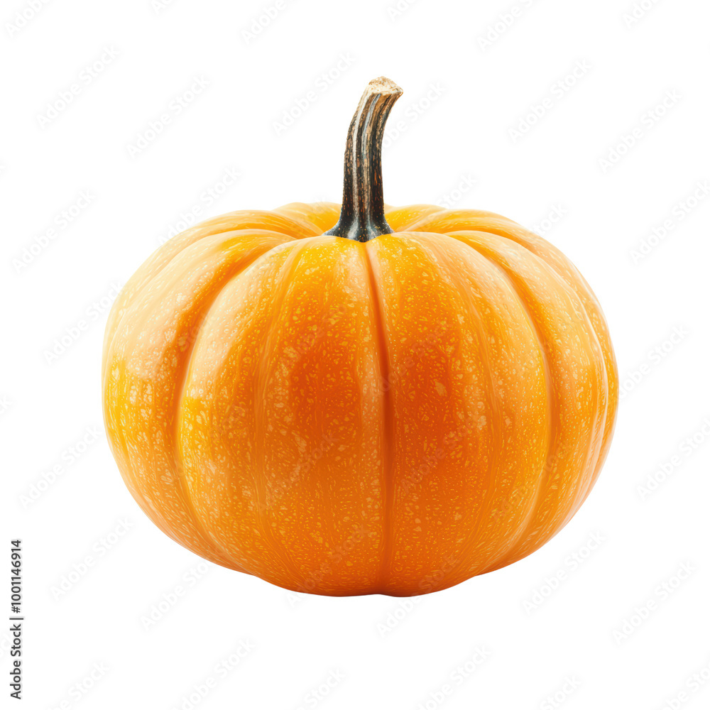 Obraz premium Vibrant orange pumpkin on a transparent background