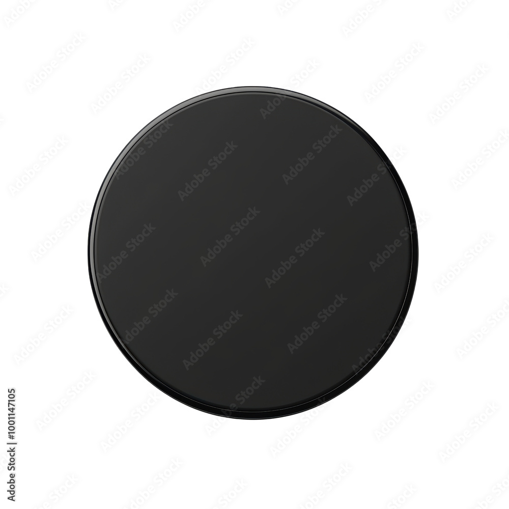 Minimalist round black tabletop with a smooth finish Minimalist round black tabletop with a smooth finish