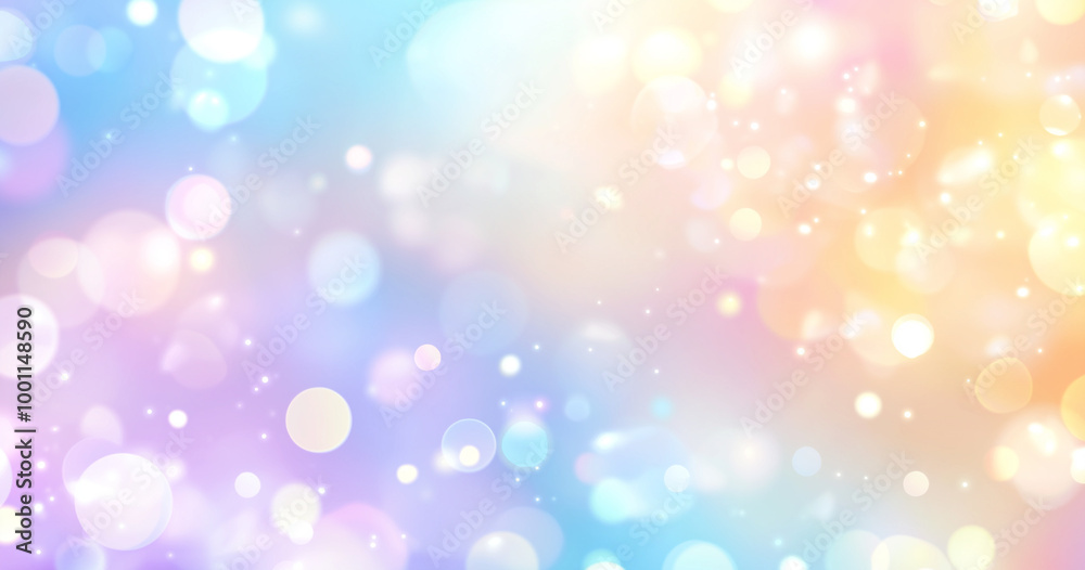 Colorful bokeh background with pastel hues, soft and festive abstract design with copy space Colorful bokeh background with pastel hues, soft and festive abstract design with copy space