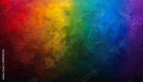 Abstract colorful rainbow colors painted colored grunge stone concrete cement blackboard chalkboard wall floor texture background banner panorama