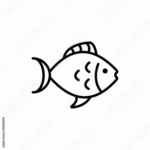fish sea animal icon sign vector