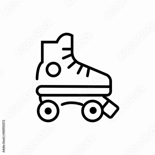 roller skates icon sign vector