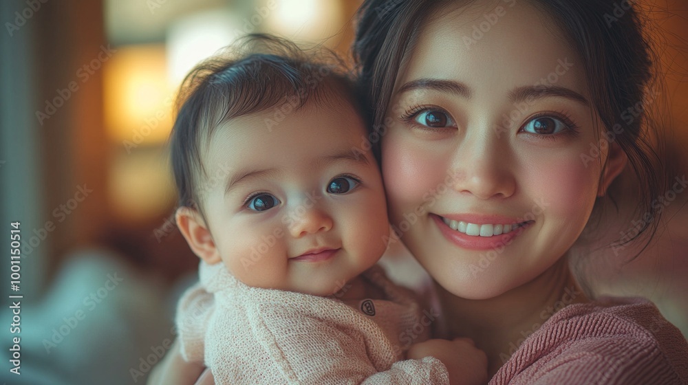 A woman is holding a baby in her arms A woman is holding a baby in her arms