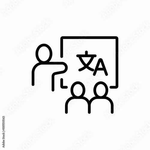 translation language lesson icon sign vector