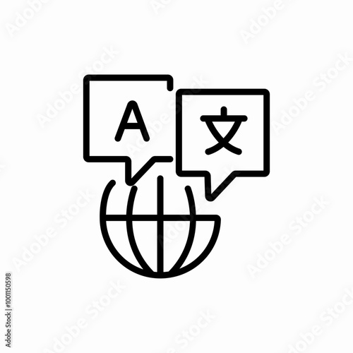 translation service icon sign vector