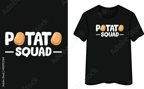 Potato Squad. Vegan T-Shirt Design