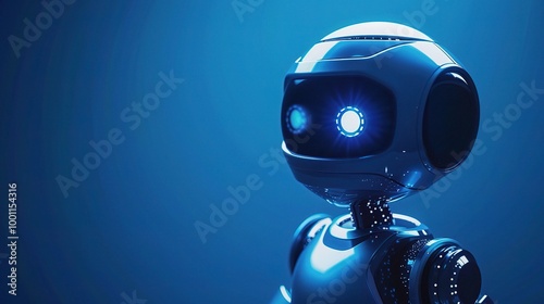 Stunning Blue Intelligent Robot Technology Background: A Futuristic and Advanced Vision. Explore the Possibilities