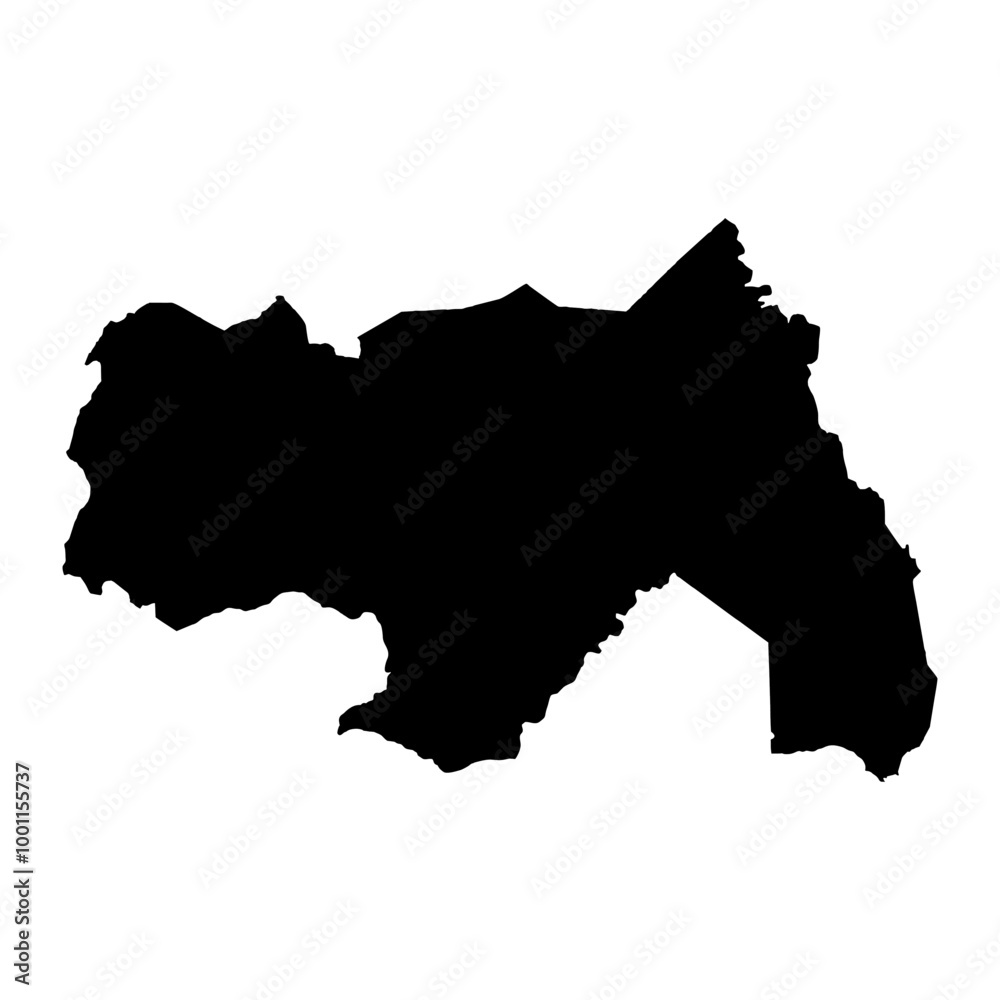 Obraz premium Northern Region map, administrative division of Uganda. Vector illustration.