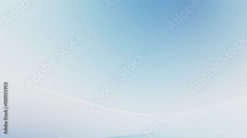 Abstract gradient background with grainy texture. Pastel blue and white trendy backdrop with noise effect. Retro illustration.