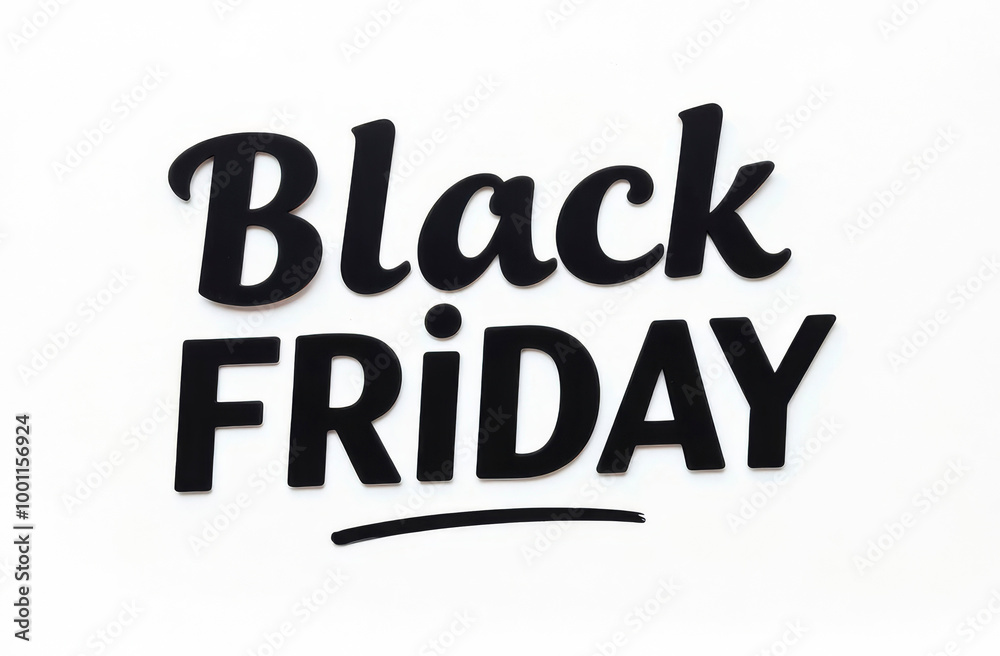 Text Black Friday on white background. Illustration Text Black Friday on white background. Illustration