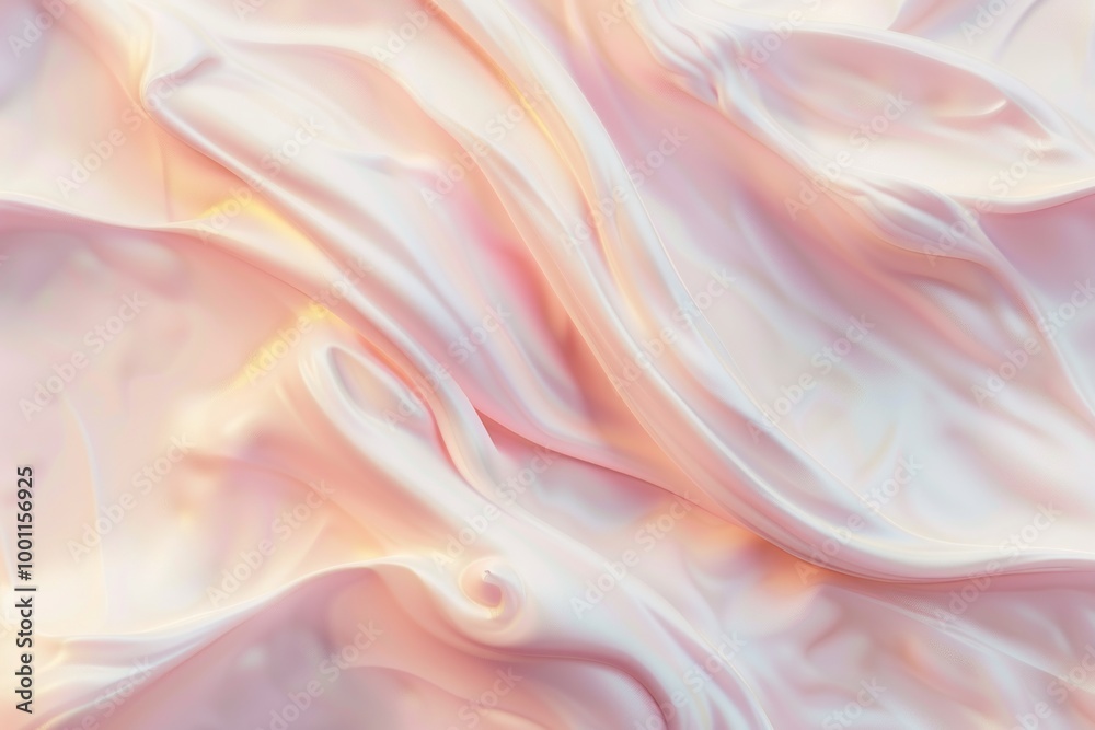 Obraz premium Soft pink satin fabric with smooth folds and draped texture.