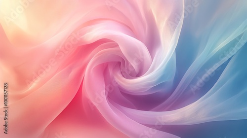 Abstract wind flow lines with soft gradient background for creative design