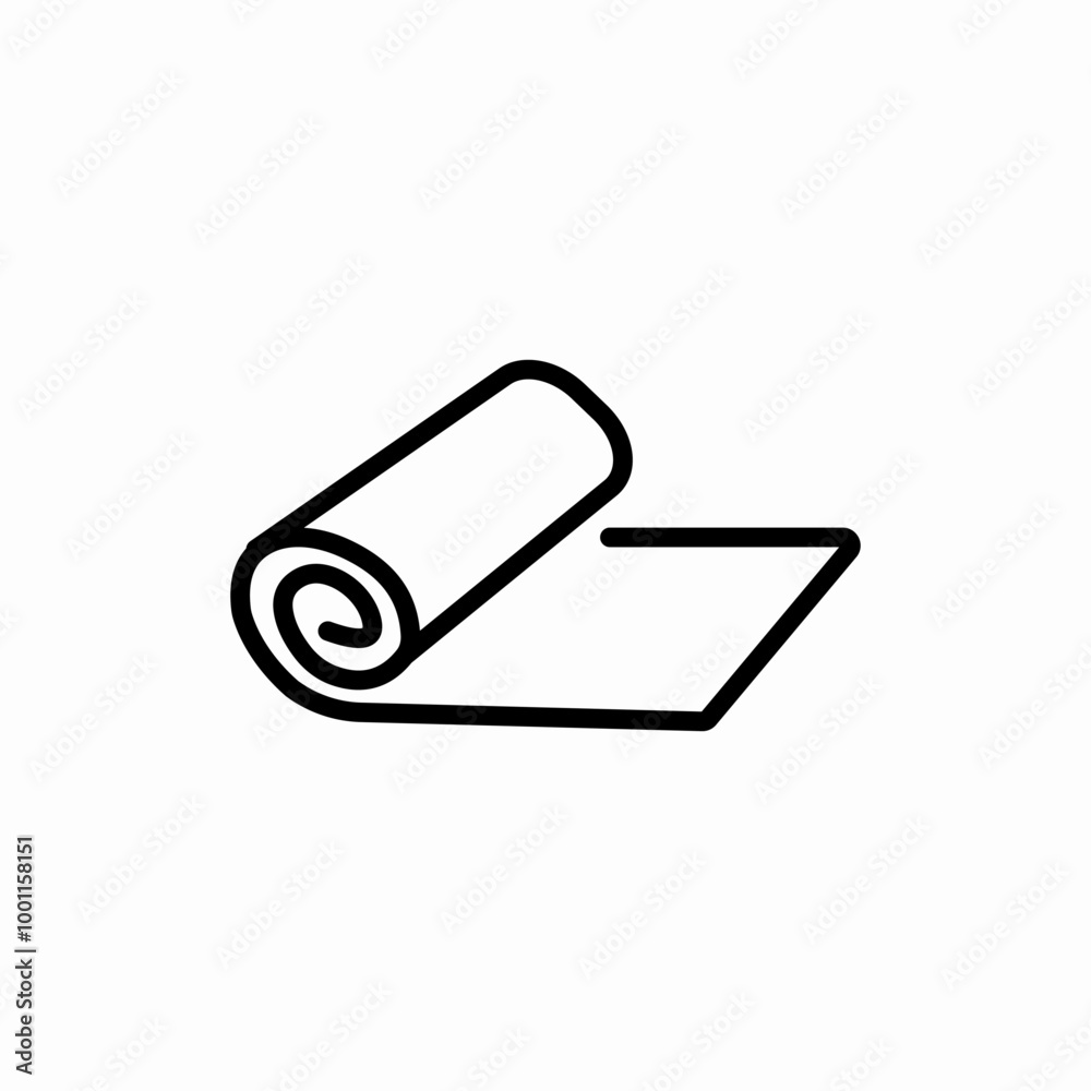 yoga workout mat icon sign vector yoga workout mat icon sign vector