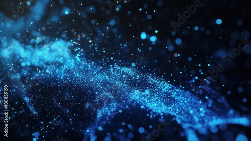 Abstract Blue Particles