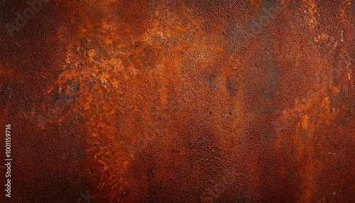 Grunge rusty orange brown metal corten steel stone background texture banner panorama..