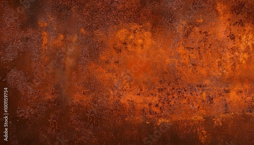 Grunge rusty orange brown metal corten steel stone background texture banner panorama..