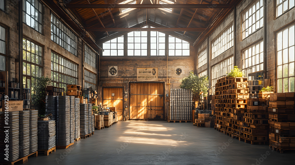 A Large Warehouse with High Ceilings and Windows Filled with Natural Light
A Large Warehouse with High Ceilings and Windows Filled with Natural Light