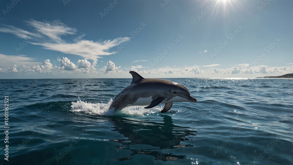 Fototapeta premium dolphin jumping out of water