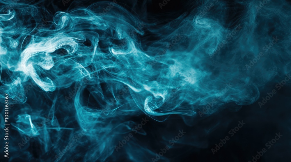 Obraz premium Swirling Smoke in Dark Background