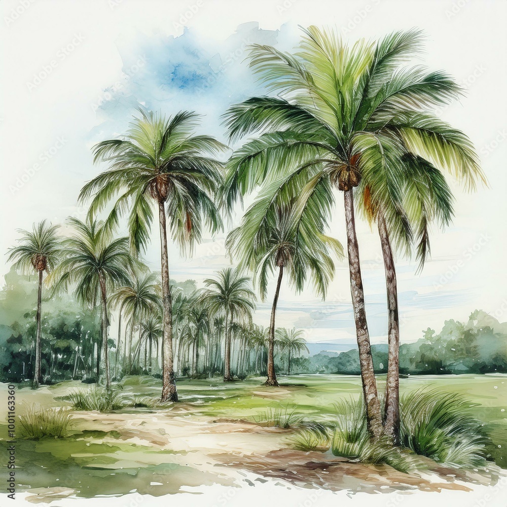 palm trees on the beach palm trees on the beach