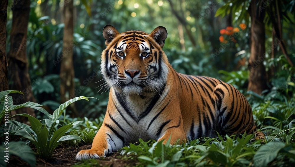tiger in the zoo