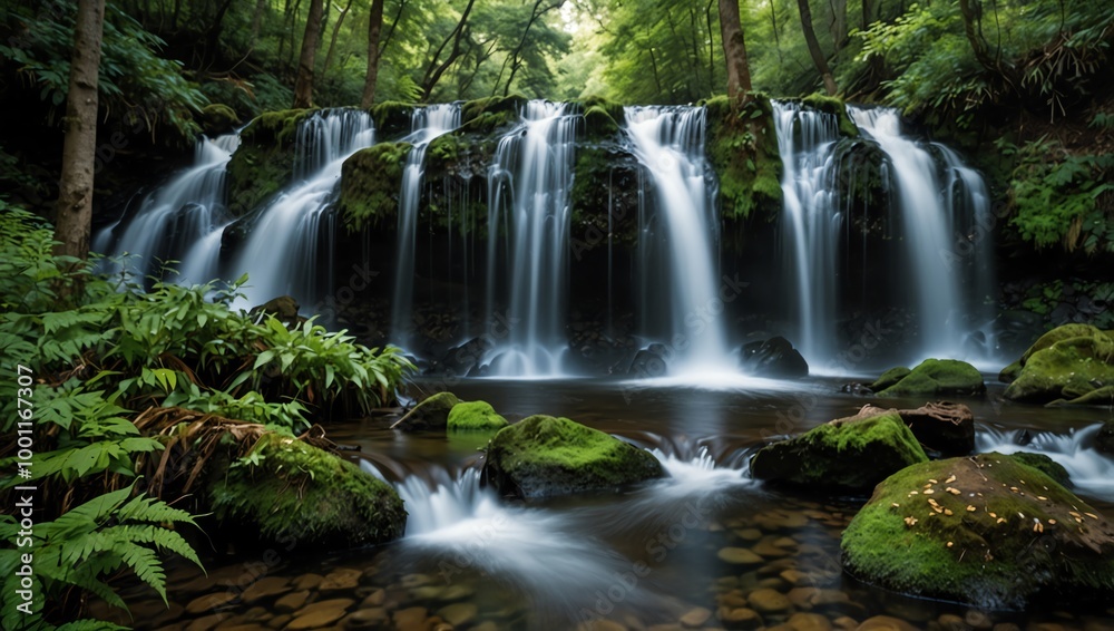 Obraz premium waterfall in the forest