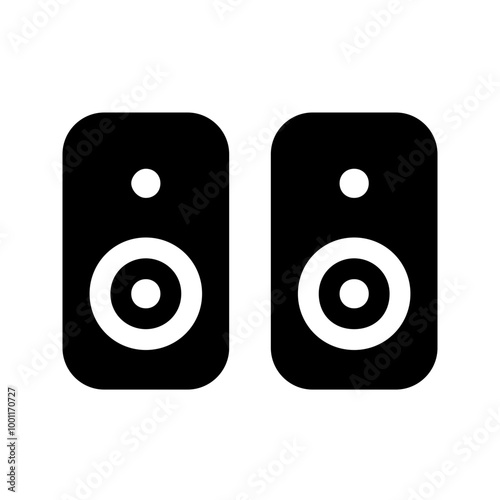 Audio speakers icon - Solid style