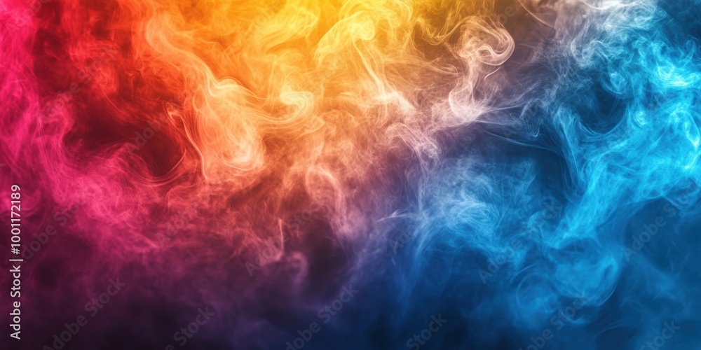 Fototapeta premium Vertical colorful electric line on black background with high contrast lighting