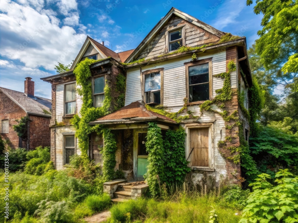 A neglected property with broken windows, overgrown gardens, and peeling paint, awaiting transformation, highlighting the unseen costs and consequences of unpermitted renovations. A neglected property with broken windows, overgrown gardens, and peeling paint, awaiting transformation, highlighting the unseen costs and consequences of unpermitted renovations.