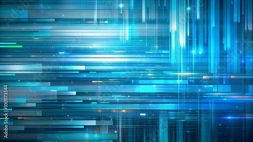 Dynamic abstract background featuring blue vertical and horizontal lines with glowing accents