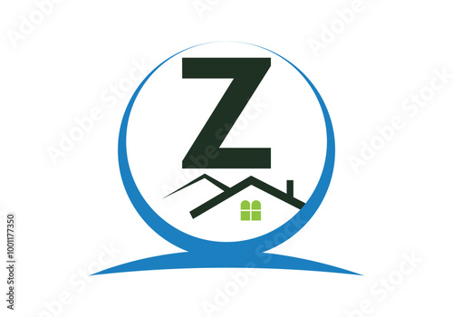 Free Download Letter Z House Logo Design Template Inspiration, House Logo Vector Illustration. - GFXLoad