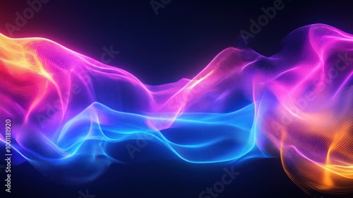 Abstract Neon Wave