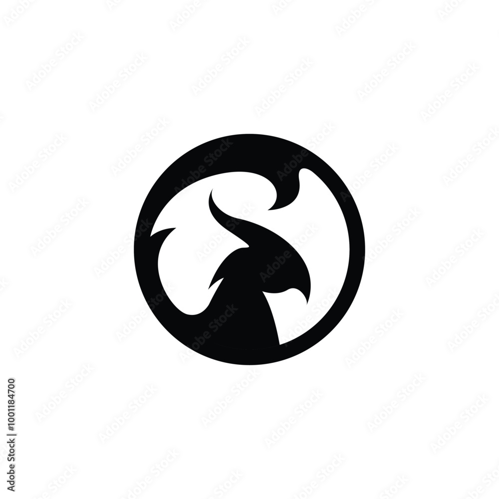 Abstract phoenix logo design template. Abstract phoenix logo design template.