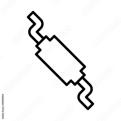 Exhaust Muffler line icon