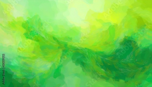 Vibrant lime green abstract watercolor background illustration