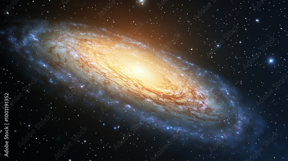 Fototapeta premium Spiral Galaxy in the Vastness of Space