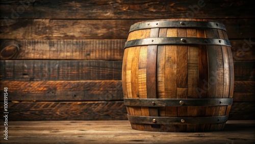 Unique perspective of a wooden barrel showcasing the intricate details and textures