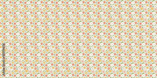 小さな花のパターン　Generative AI