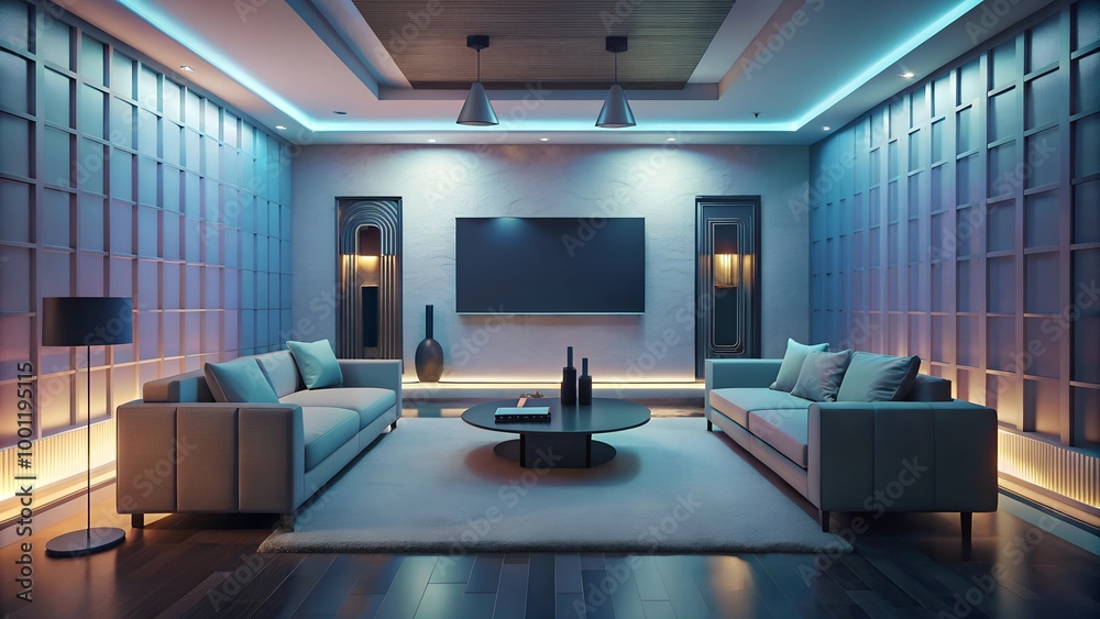 Minimalist interior design of modern entertainment room Minimalist interior design of modern entertainment room