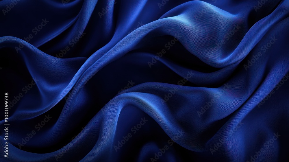 Abstract Blue Silk Fabric Texture