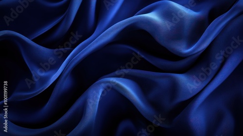 Abstract Blue Silk Fabric Texture