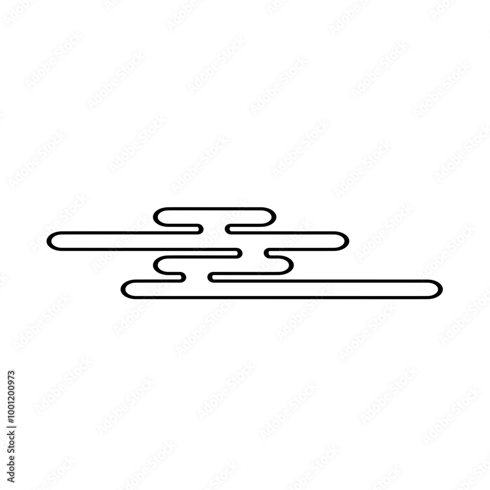 Cloud Japanese, Chinese. Asian elements. Pattern cloud for design prints. Clouds cartoon isolated on white background. Cloud Japanese, Chinese. Asian elements. Pattern cloud for design prints. Clouds cartoon isolated on white background.