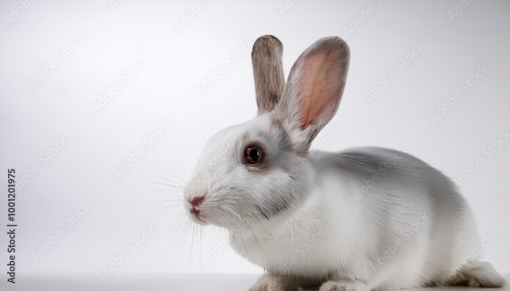Rabbit on white background. Isolated of Animal. Rabbit on white background. Isolated of Animal.