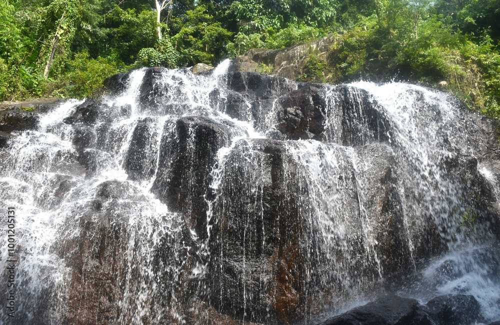 Obraz premium Sa Lad Dai waterfalll in forest at Banna travel location on Thailand