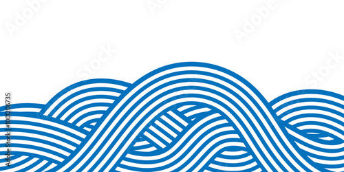 Abstract colorful wave line seamless pattern background design.