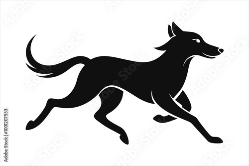 A versatile collection of dog silhouettes in vector format. Ideal for logos, prints, and design projects that feature various canine breeds in minimalist and elegant black and white outlines.