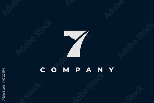 modern seven letter horse logo