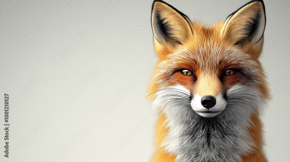 A smiling fox with lush fur and bright eyes relaxes in a calm setting A smiling fox with lush fur and bright eyes relaxes in a calm setting