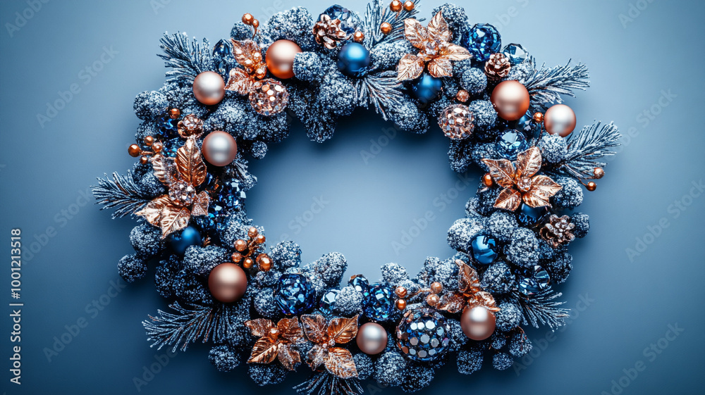 Christmas decor, a wreath of precious jewelry. A diamond Christmas sale bracelet. Christmas decor, a wreath of precious jewelry. A diamond Christmas sale bracelet.
